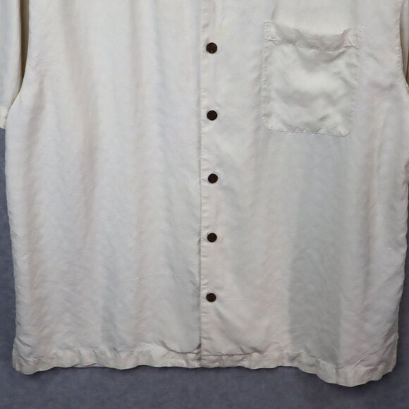 Tommy Bahama King Of The Green Golf Silk Camp Shirt Short Sleeve Mens XL Texture - Picture 4 of 16